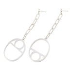 Hermes Earrings Chaine D'ancre Game 925 Sterling Silver — view 3