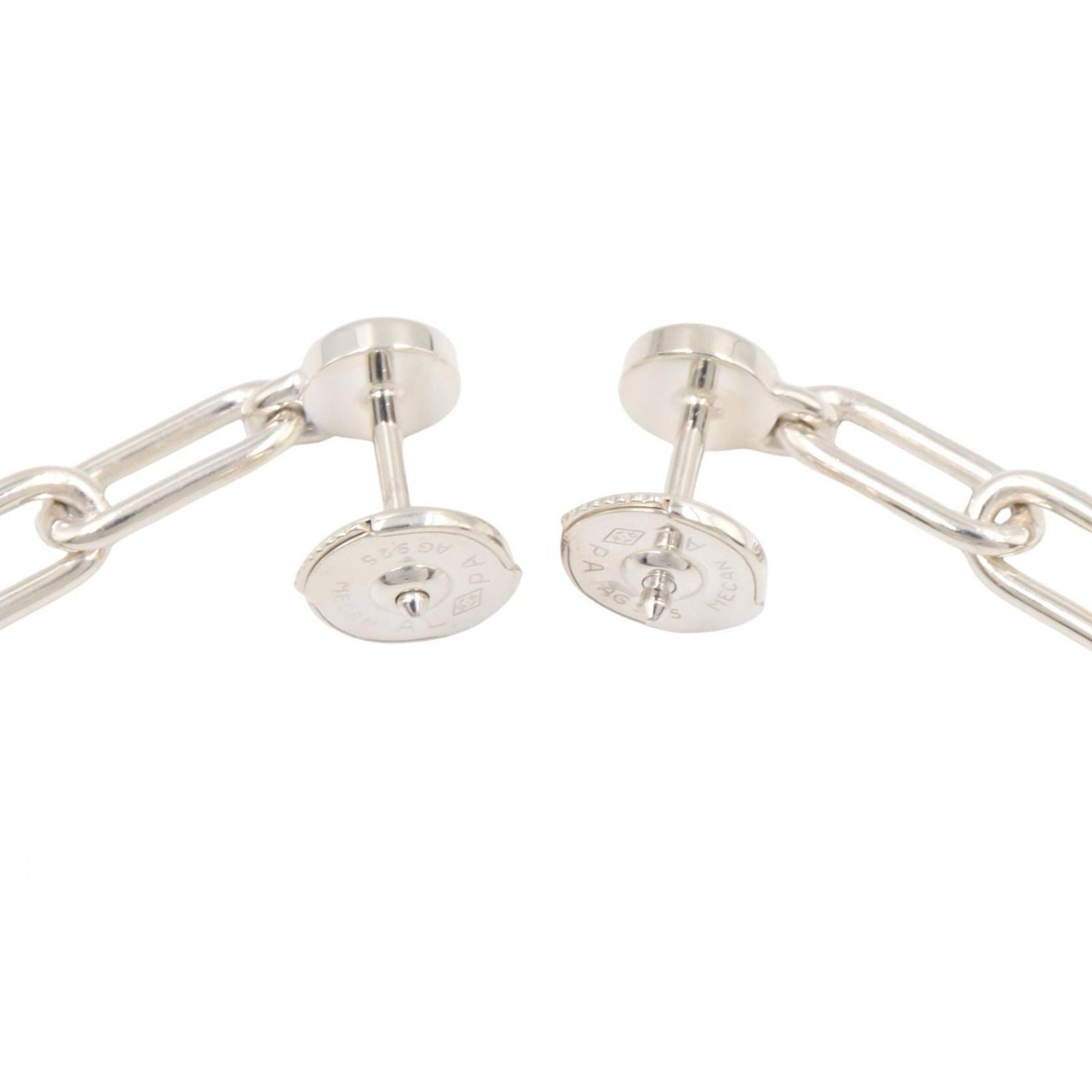 Hermes Earrings Chaine D'ancre Game 925 Sterling Silver — view 2