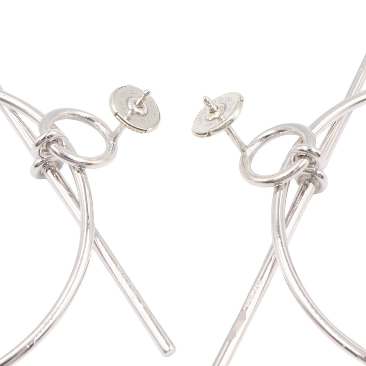 Hermes Earrings PM 925 Sterling Silver — view 2