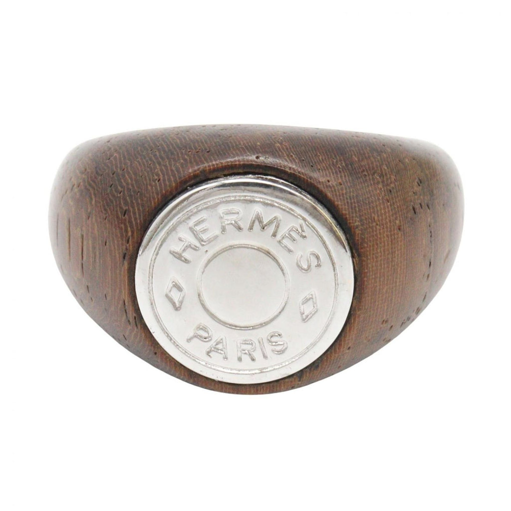 Hermes Ring Wood Silver — view 2
