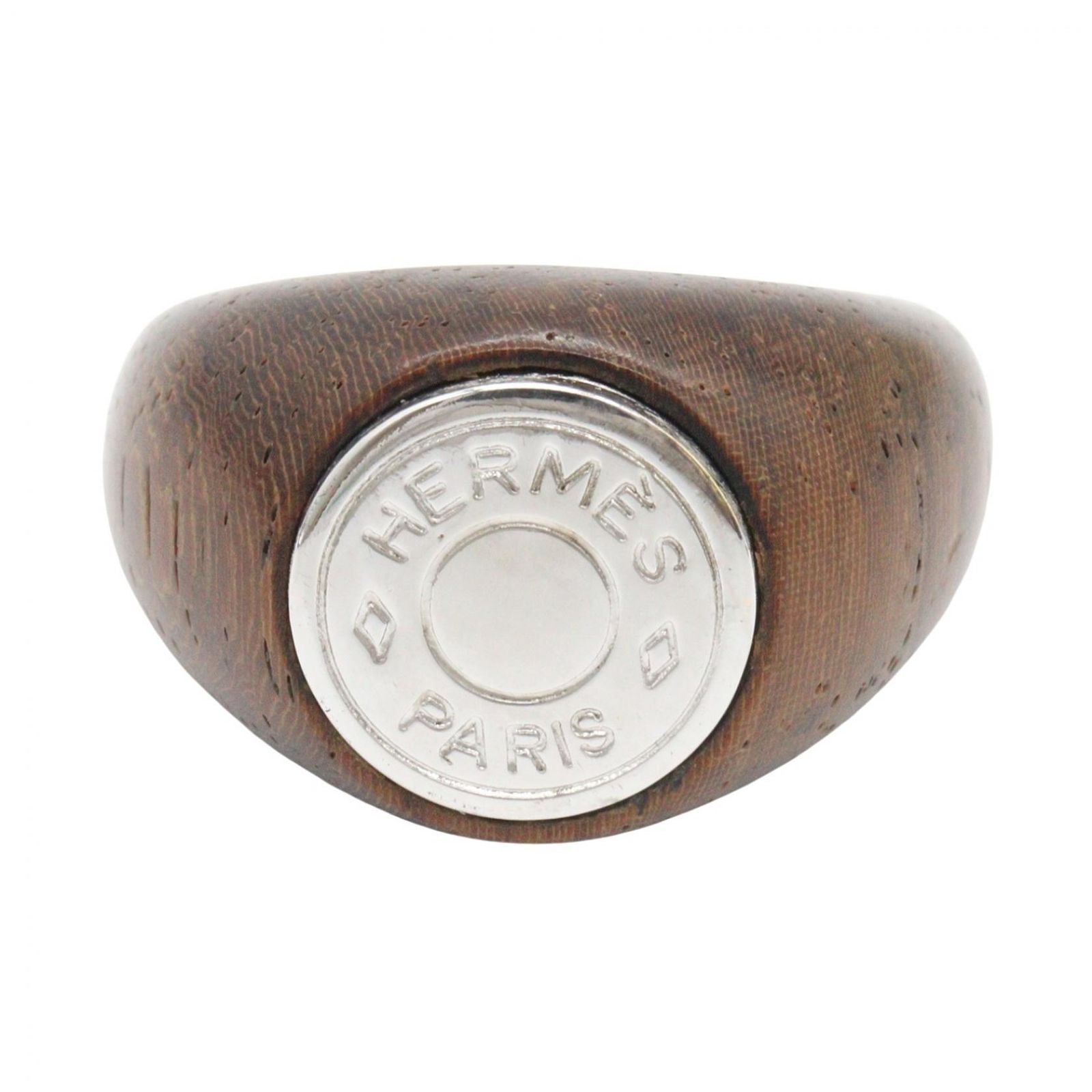 Hermes Ring Wood Silver — view 2