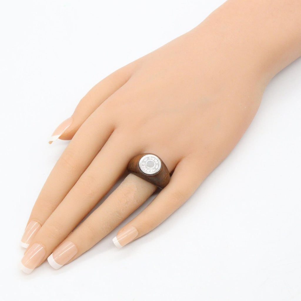 Hermes Ring Wood Silver — view 8