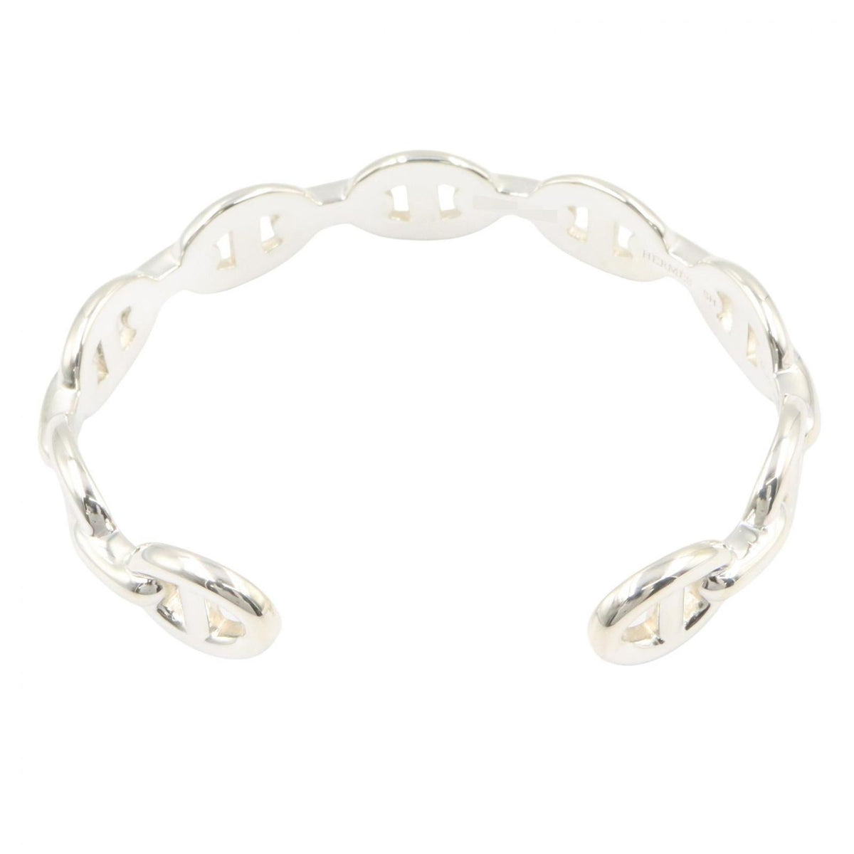 Hermes Bangle Chaine D'ancre Enchainee 925 Sterling Silver Bracelet — view 2