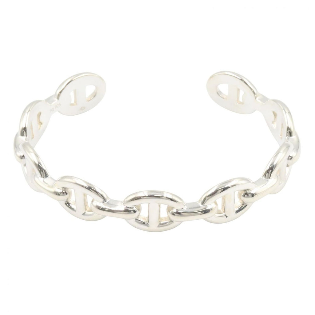 Hermes Bangle Chaine D'ancre Enchainee 925 Sterling Silver Bracelet