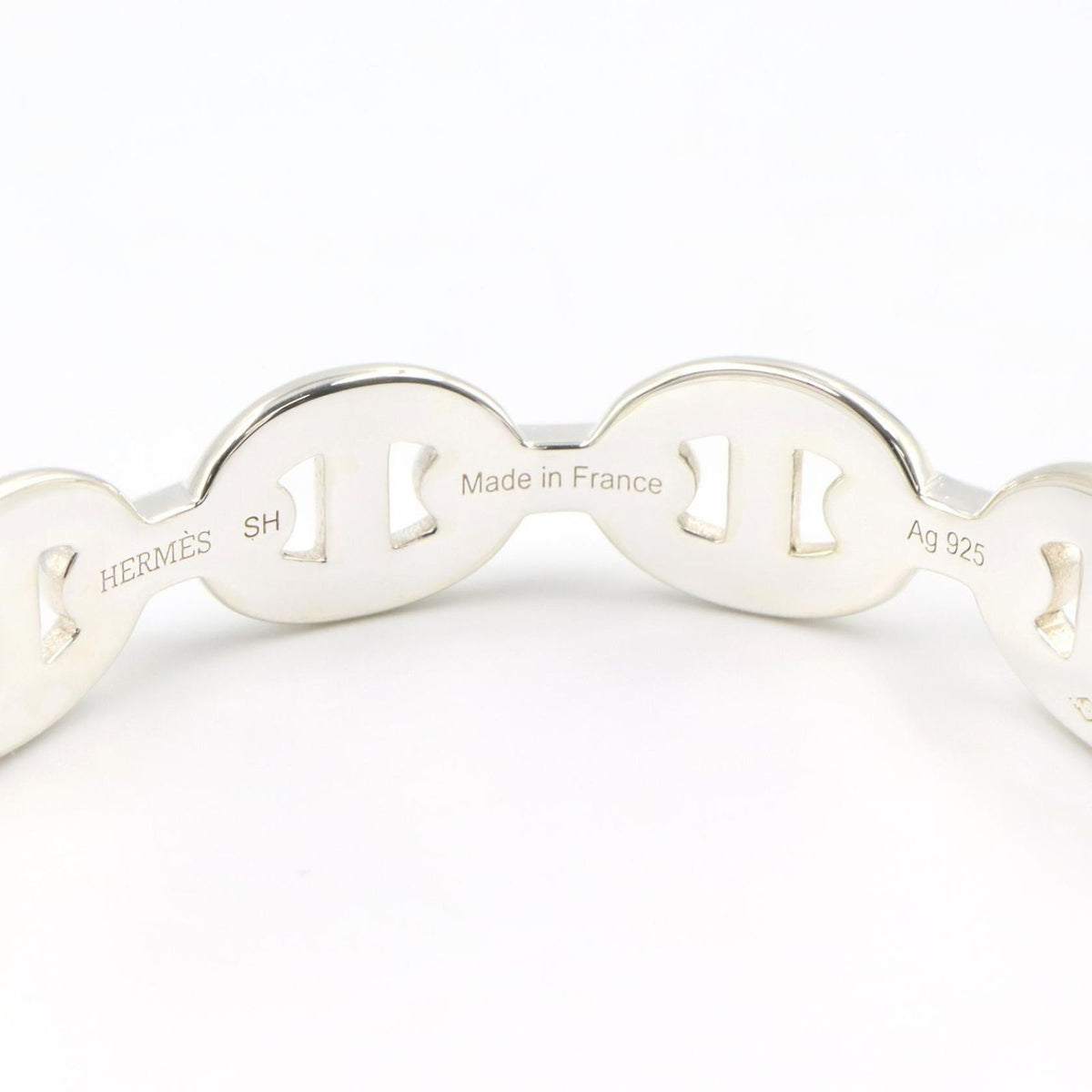 Hermes Bangle Chaine D'ancre Enchainee 925 Sterling Silver Bracelet — view 3