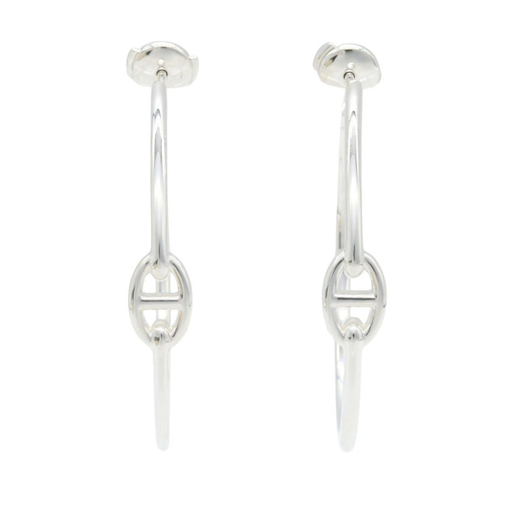 Hermes Earrings Chaine D'ancre Enchainee GM 925 Sterling Silver