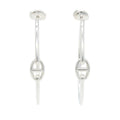 Hermes Earrings Chaine D'ancre Enchainee GM 925 Sterling Silver