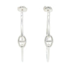 Hermes Earrings Chaine D'ancre Enchainee GM 925 Sterling Silver