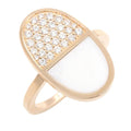 Hermes Ring Chaine D'ancre Verso MM Diamond Ceramic 18k Pink Gold