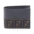 Fendi Bifold Wallet Zucca Canvas Leather