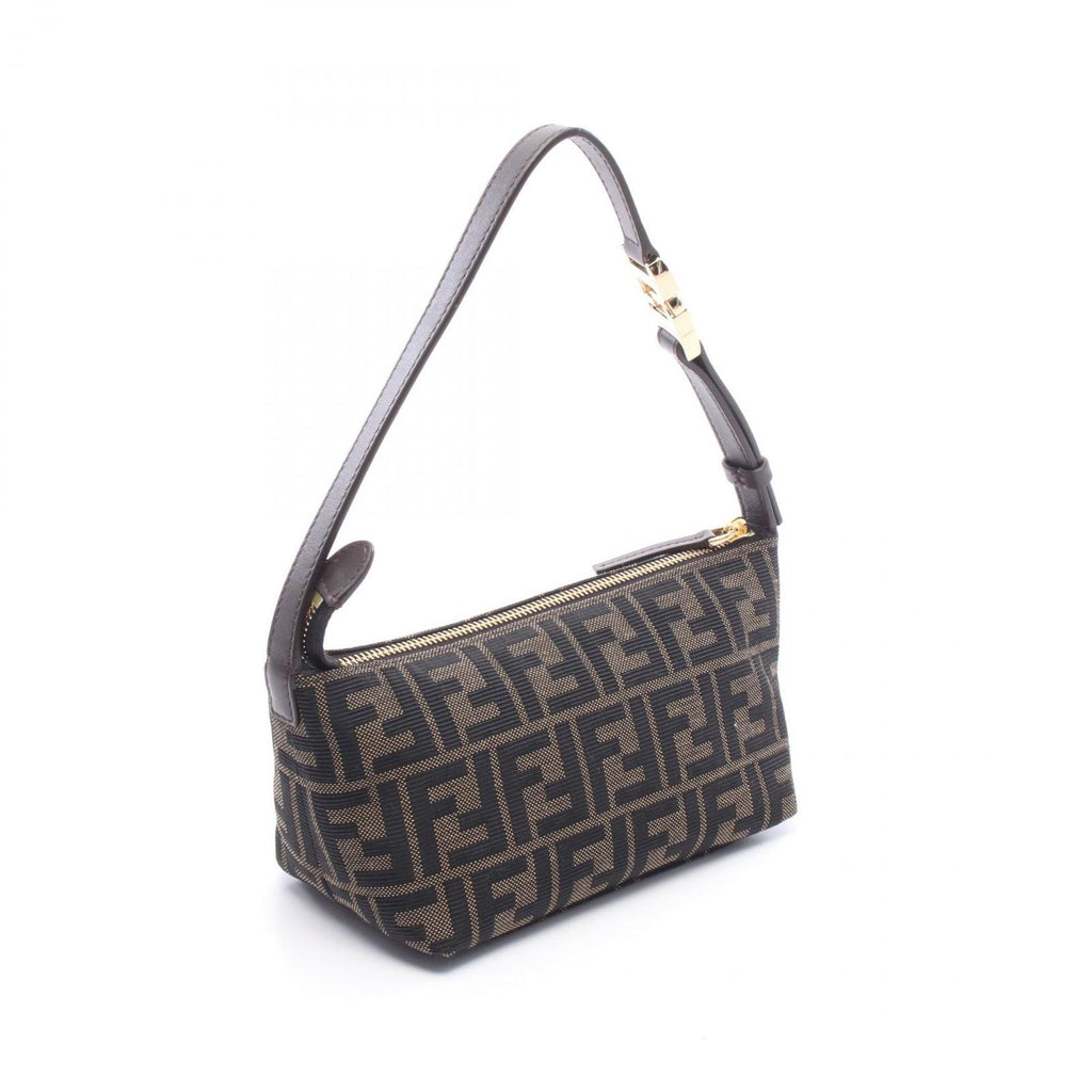 Fendi Vanity Pouch Small Zucca Canvas Leather Shoulder Bag — view 2
