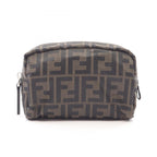 Fendi Pouch Zucca Canvas Leather