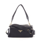 Prada Shoulder Bag Tessuto Vitello Re-Nylon Leather
