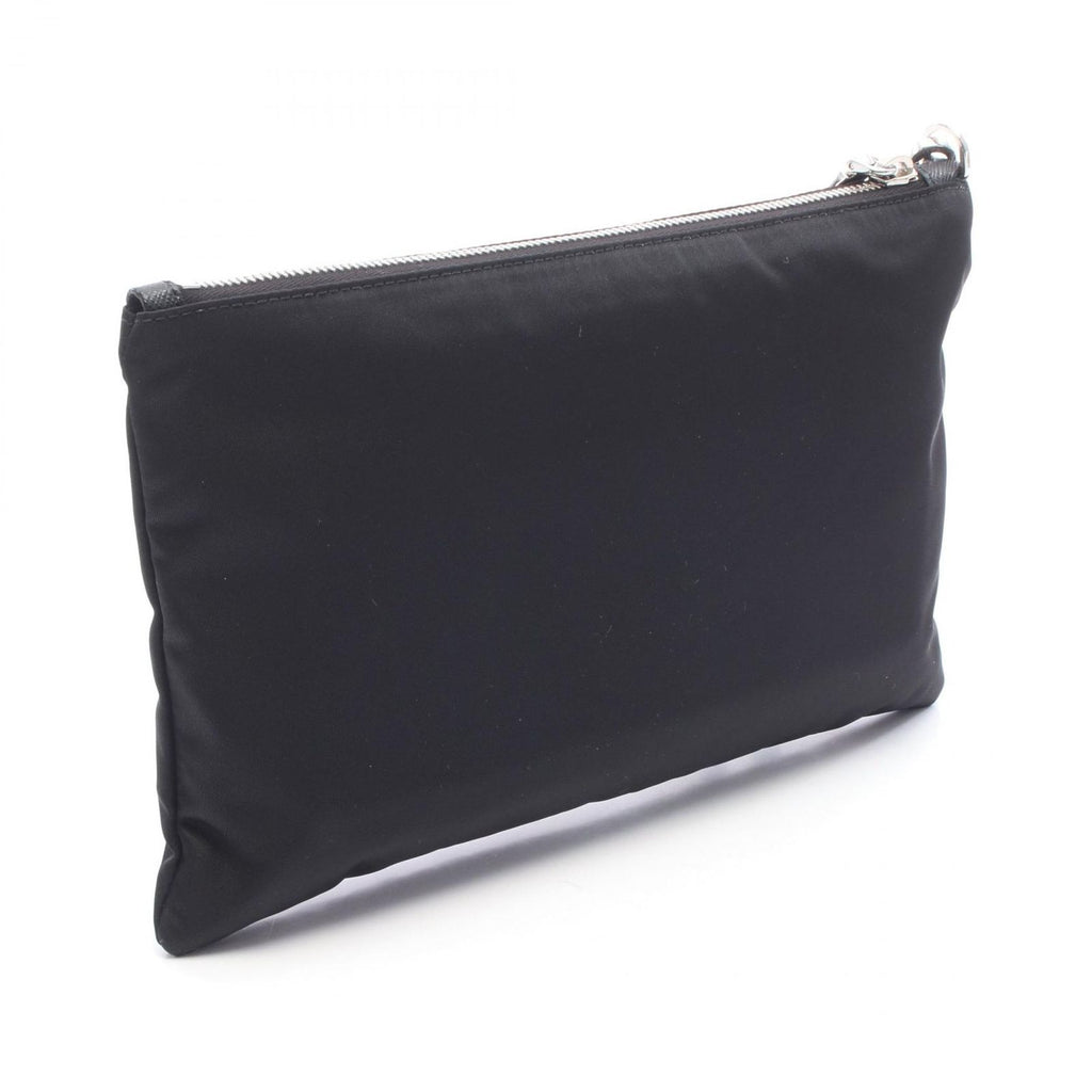 Prada Clutch Triangle Logo Nylon Leather — view 2