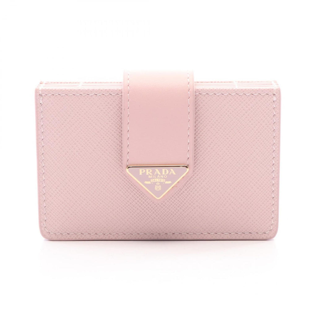 Prada Card Case Saffiano Tab Leather