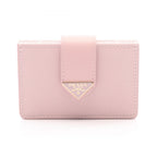 Prada Card Case Saffiano Tab Leather
