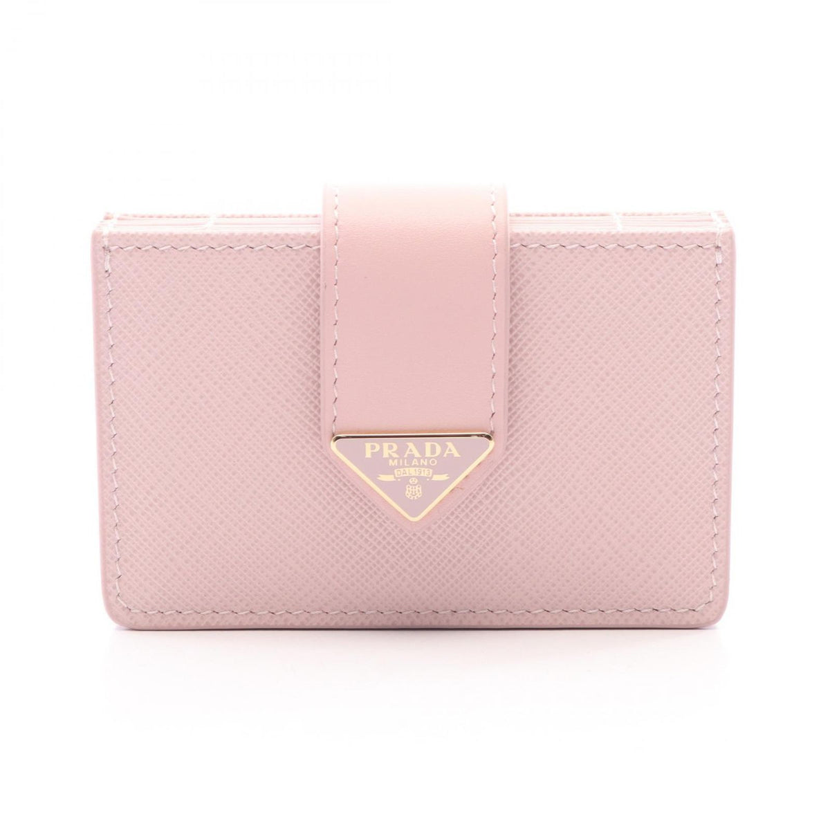 Prada Card Case Saffiano Tab Leather