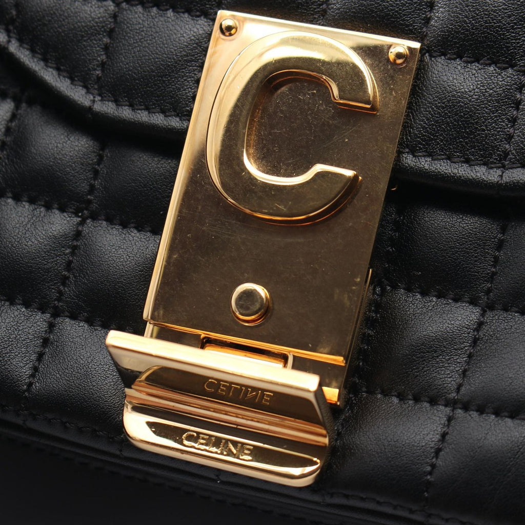 Celine Shoulder Bag C Small Black Leather C Chain — view 7