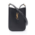 Saint Laurent Paris Shoulder Buckle 5 a 7 Mini Vertical Black Leather