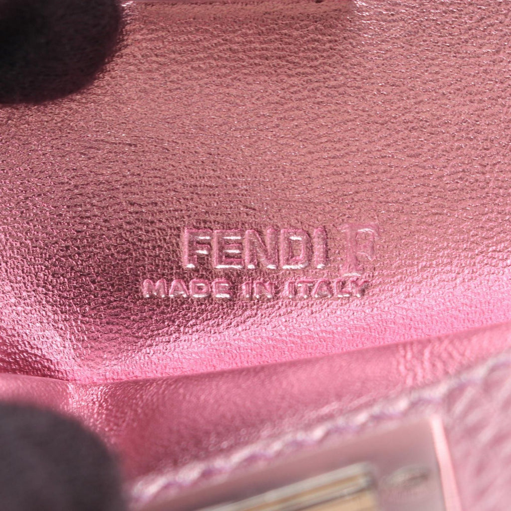 Fendi Handbag Peekaboo Nano Pink Purple Leather — view 5