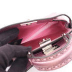 Fendi Handbag Peekaboo Nano Pink Purple Leather — view 4