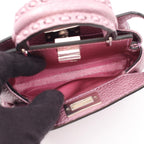 Fendi Handbag Peekaboo Nano Pink Purple Leather — view 3