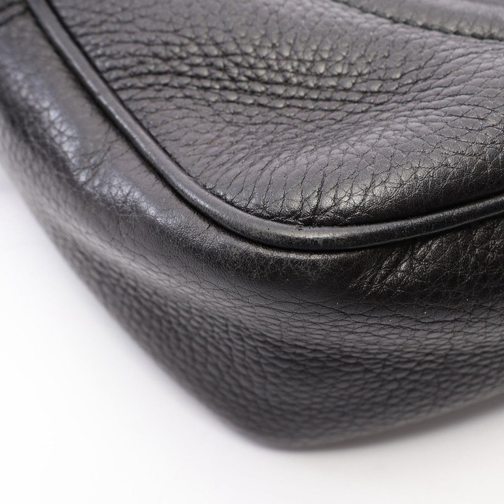Gucci Shoulder Bag Soho Disco Interlocking G Black Leather Small — view 7