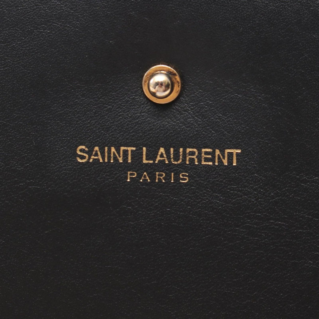 Saint Laurent Paris Shoulder Bag Classic Black Leather Chain Wallet — view 5