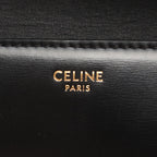 Celine Shoulder Bag Claude Triomphe Black Leather Chain — view 4