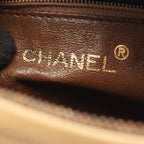 Chanel Shoulder Bag CC Logo Quilted Beige Lambskin Fringe Chain — view 4