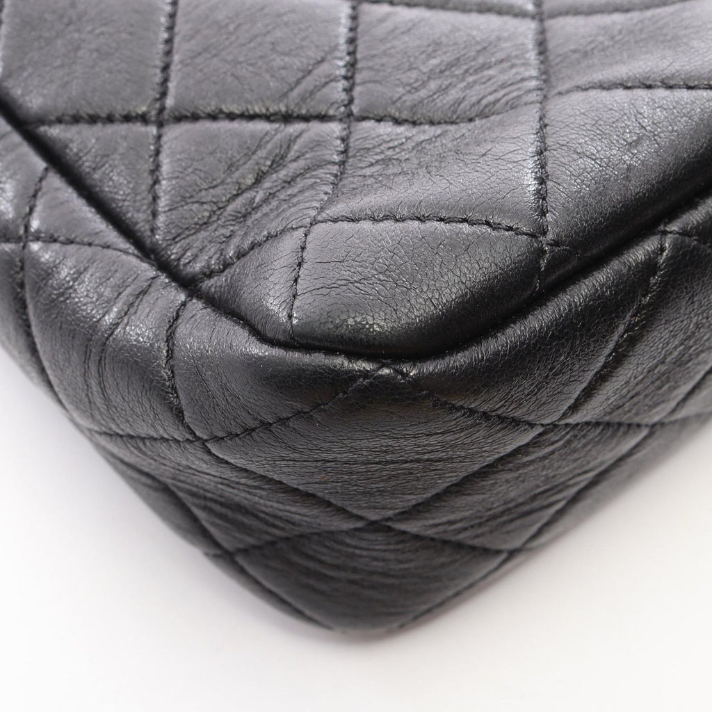 Chanel Shoulder Bag Quilted Small Hobo Black Lambskin Chain — view 8