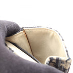 Dior Shoulder Bag Oblique Vertical Saddle Pouch Navy Ivory Canvas Leather — view 5