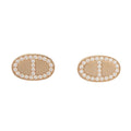 Hermes Earrings Chaine D'ancre Contour 18k Pink Gold Diamond