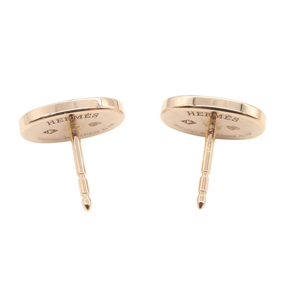 Hermes Earrings Chaine D'ancre Contour 18k Pink Gold Diamond — view 3