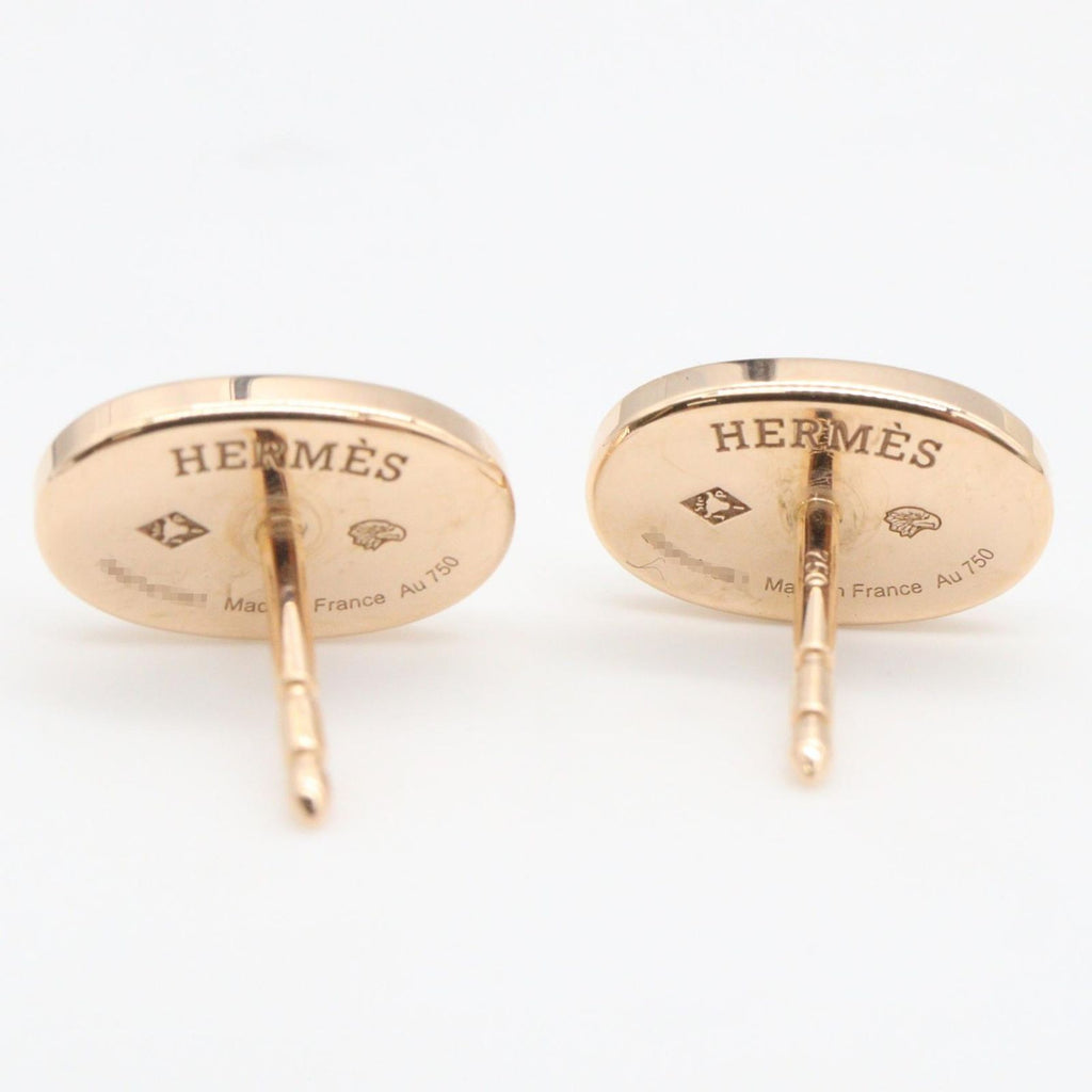 Hermes Earrings Chaine D'ancre Contour 18k Pink Gold Diamond — view 5
