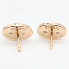 Hermes Earrings Chaine D'ancre Contour 18k Pink Gold Diamond — view 5