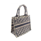 Dior Tote Book Small Oblique Navy Beige Canvas — view 2