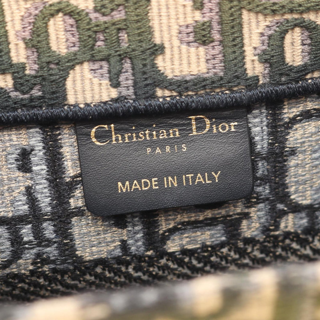 Dior Tote Book Small Oblique Navy Beige Canvas — view 4