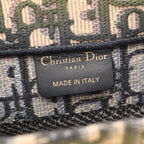 Dior Tote Book Small Oblique Navy Beige Canvas — view 4