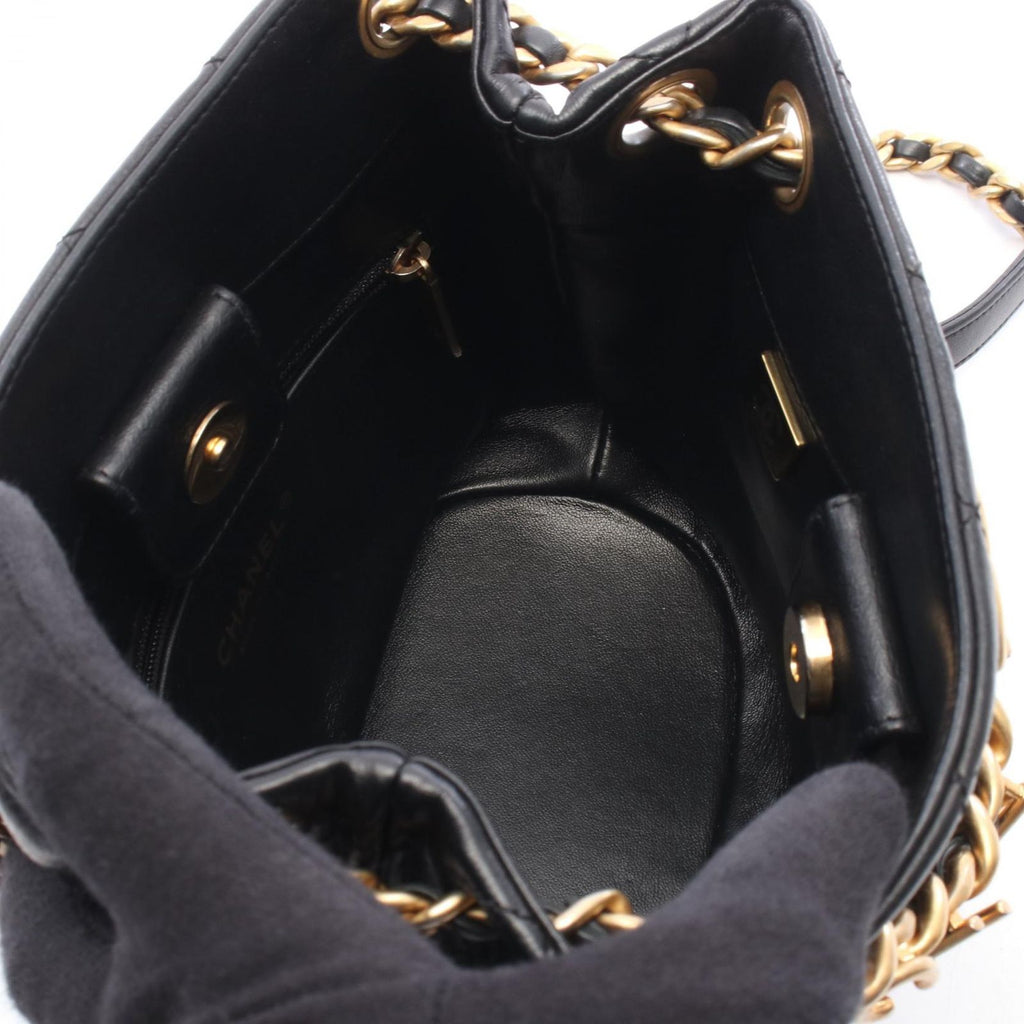 Chanel Shoulder Bag Quilted Small Black Ladiesskin — view 3