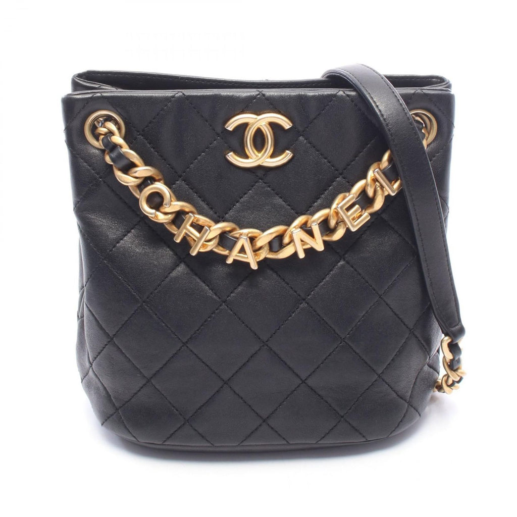 Chanel Shoulder Bag Quilted Small Black Ladiesskin