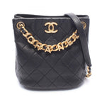 Chanel Shoulder Bag Quilted Small Black Ladiesskin