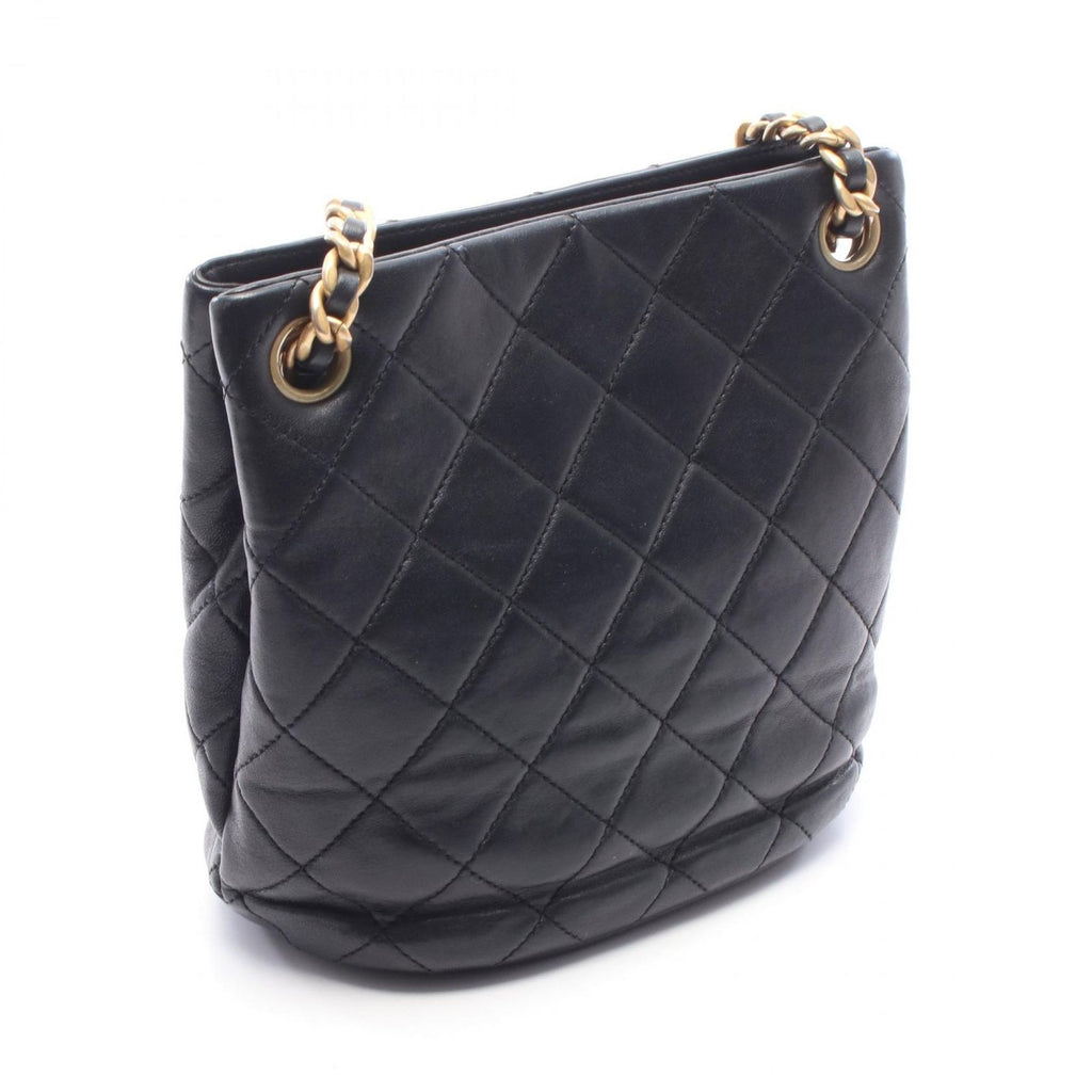 Chanel Shoulder Bag Quilted Small Black Ladiesskin — view 2