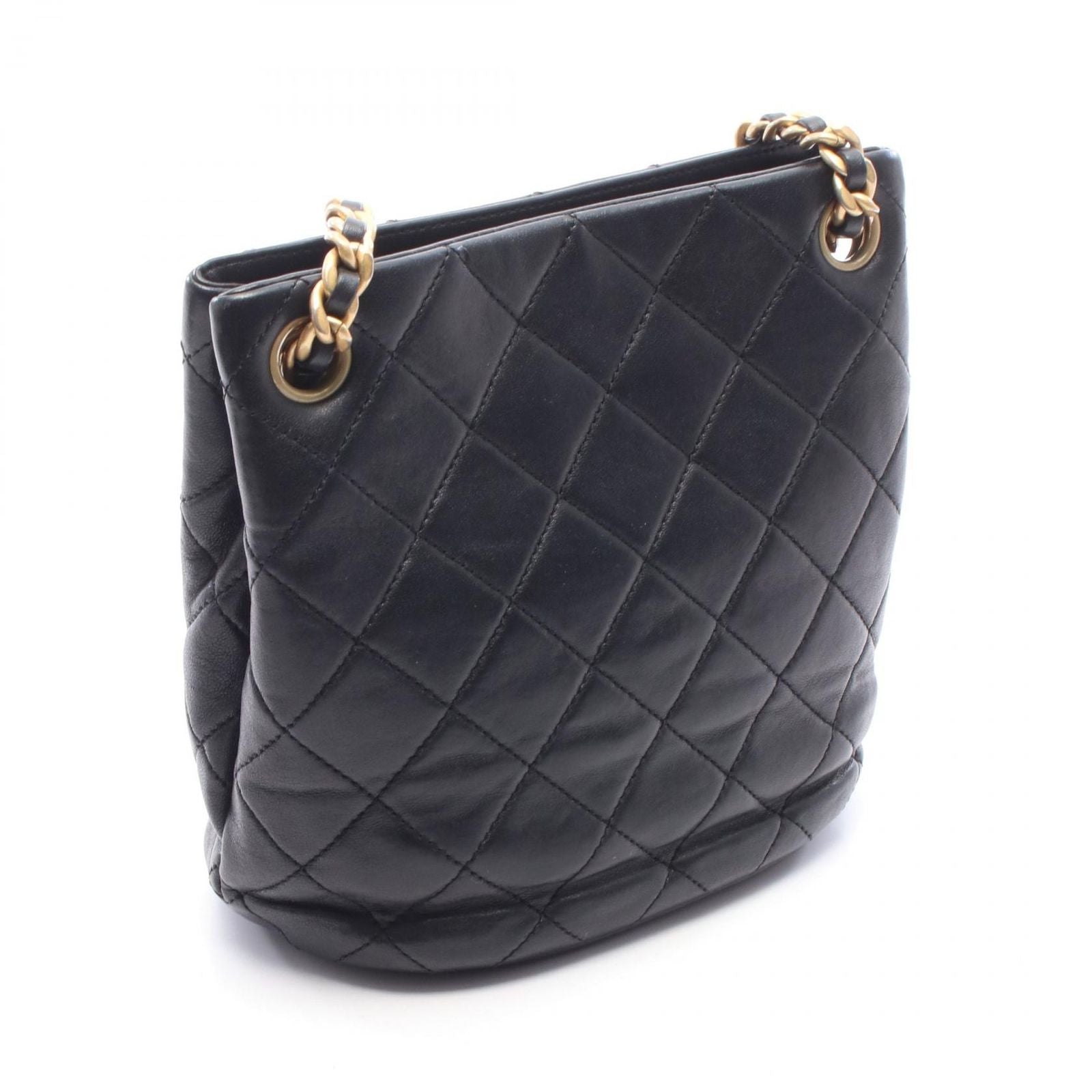 Chanel Shoulder Bag Quilted Small Black Ladiesskin — view 2