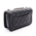 Chanel Shoulder Bag Quilted Full Flap Black Lambskin Chain — view 2