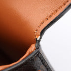 Celine Shoulder Bag Triomphe Roller Medium Brown Black Leather — view 5