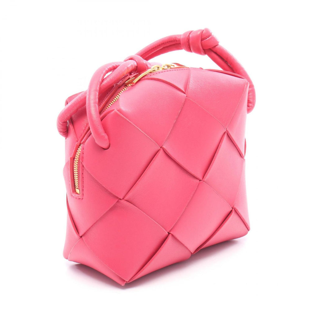 Bottega Veneta Shoulder Bag Mini Cassette Rose Pink Leather Maxi Intrecciato — view 2