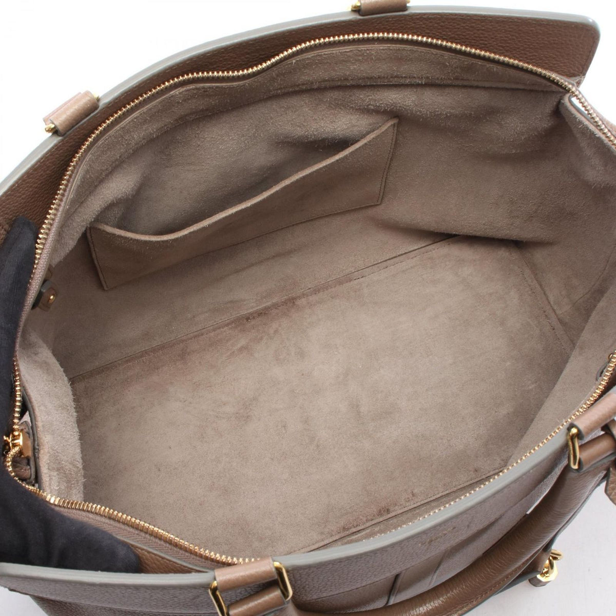 Celine Handbag Cabas de France Medium Beige Leather — view 3