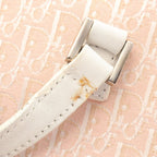 Dior Tote Trotter Pink White Canvas Leather — view 6