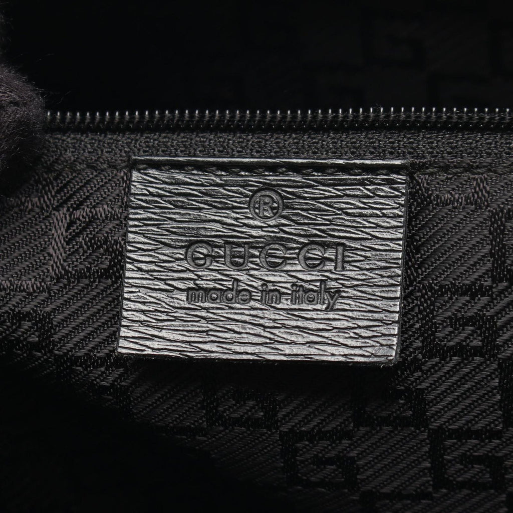 Gucci Handbag G Logo Black Canvas Leather — view 4